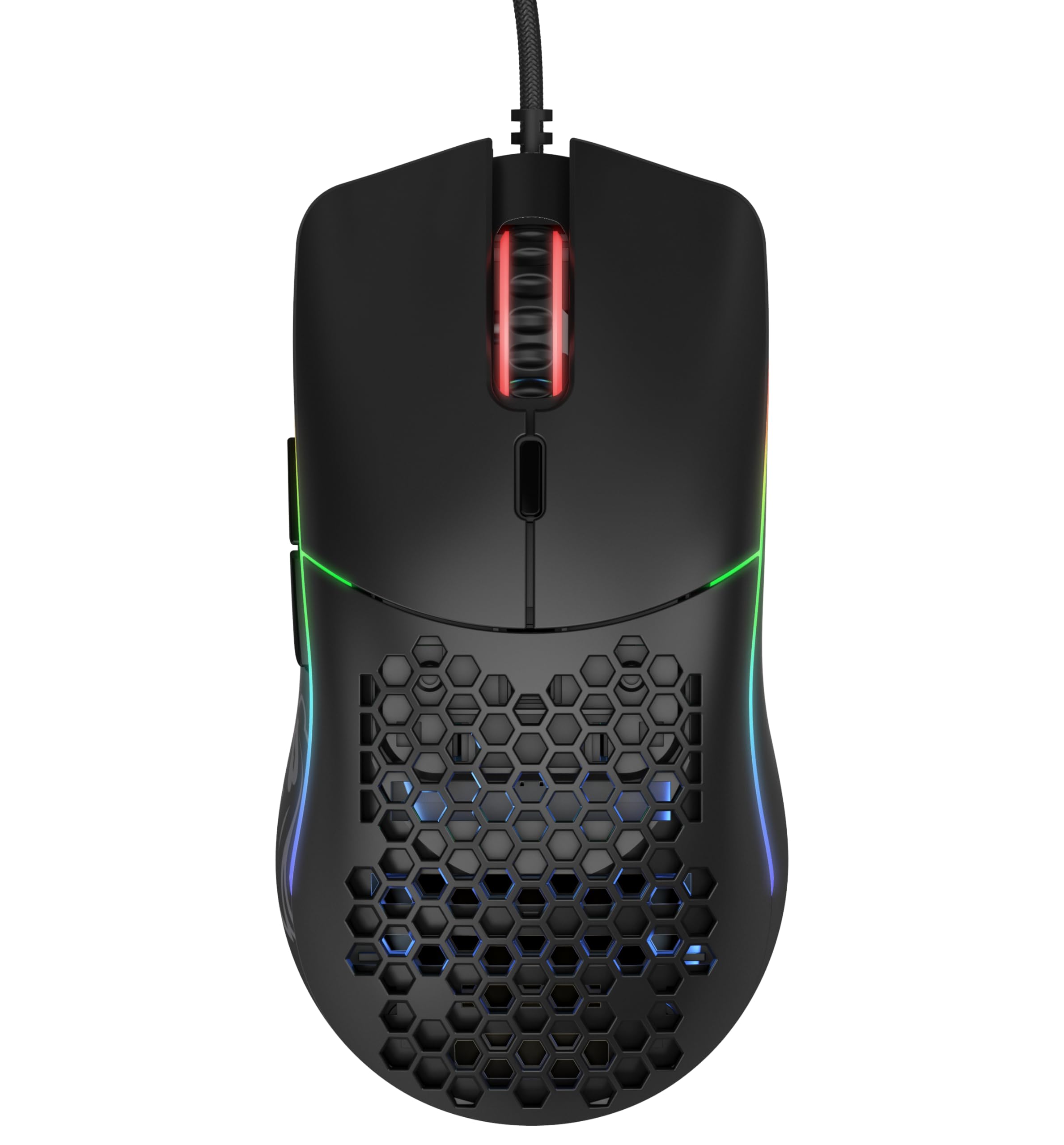 Glorious Model O Wired Gaming Mouse - Ultra Lightweight 67g, Honeycomb Design, RGB Lighting, Pixart 3360 Sensor, Omron Switches, Ambidextrous - Matte Black | Perfect for FPS, MOBA & Esports Gaming