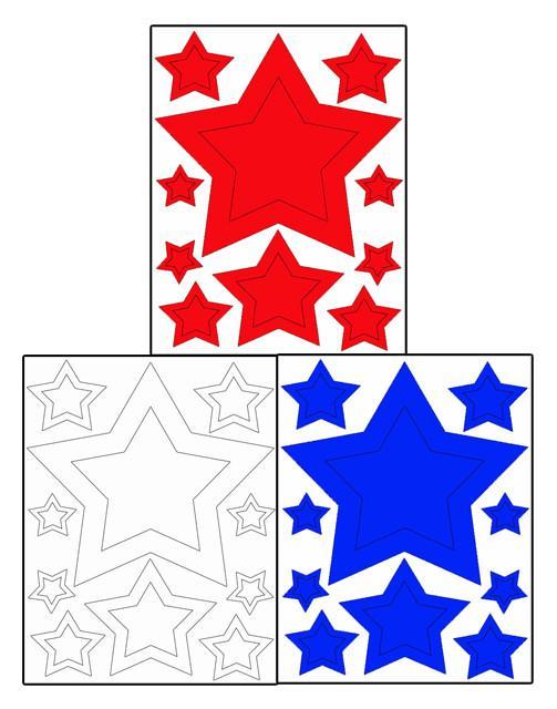 Red White & Blue Star Wall Stickers - Patriotic Decals for Home, Nursery & Office Decor | Perfect for 4th of July, Memorial Day & Veterans Day Celebrations