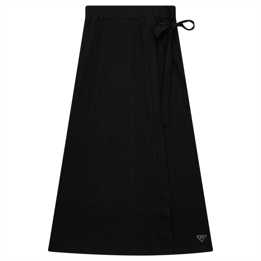 Stylish Small Waffle Long Skirt for Women - Comfortable High Waist Flowy Maxi Skirt - Perfect for Casual Outings, Beach Vacations & Boho Fashion