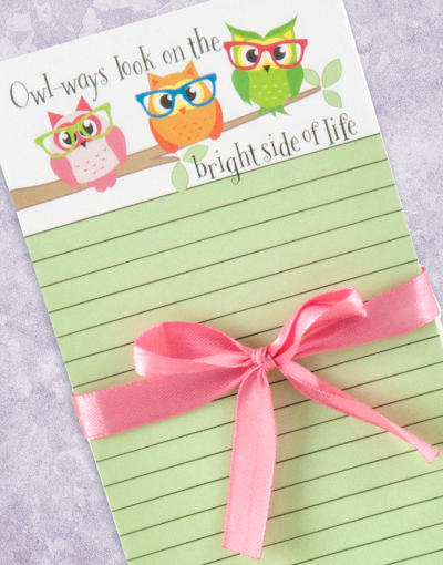 Bright Side Owls Shopping List Notepads - 50 Sheets, Memo Pads for Grocery Lists & To-Do Tasks, Cute Owl Design - Perfect for Kitchen, Office & Home Organization