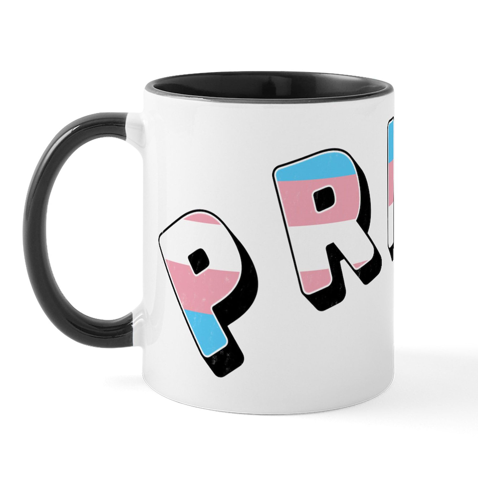 Trans Pride 11 oz Ceramic Coffee Mug (325 ml) - LGBTQ+ Rainbow Themed Cup for Hot & Cold Drinks - Perfect for Home, Office, or Pride Events