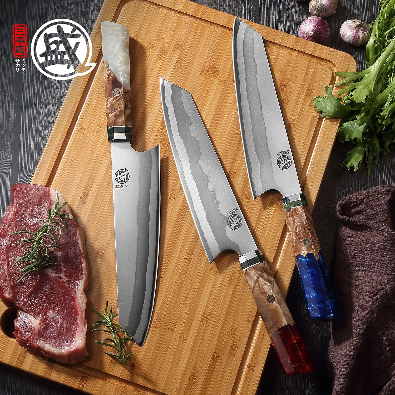 Premium 8-inch Japanese Kiritsuke Chef Knife - Hand-Forged 67-Layer 440C Damascus Steel - Professional Kitchen Knife for Meat, Sushi & Vegetables - Red Pomegranate Handle with Sandalwood Gift Box - Ideal for Home Chefs & Professional Kitchens