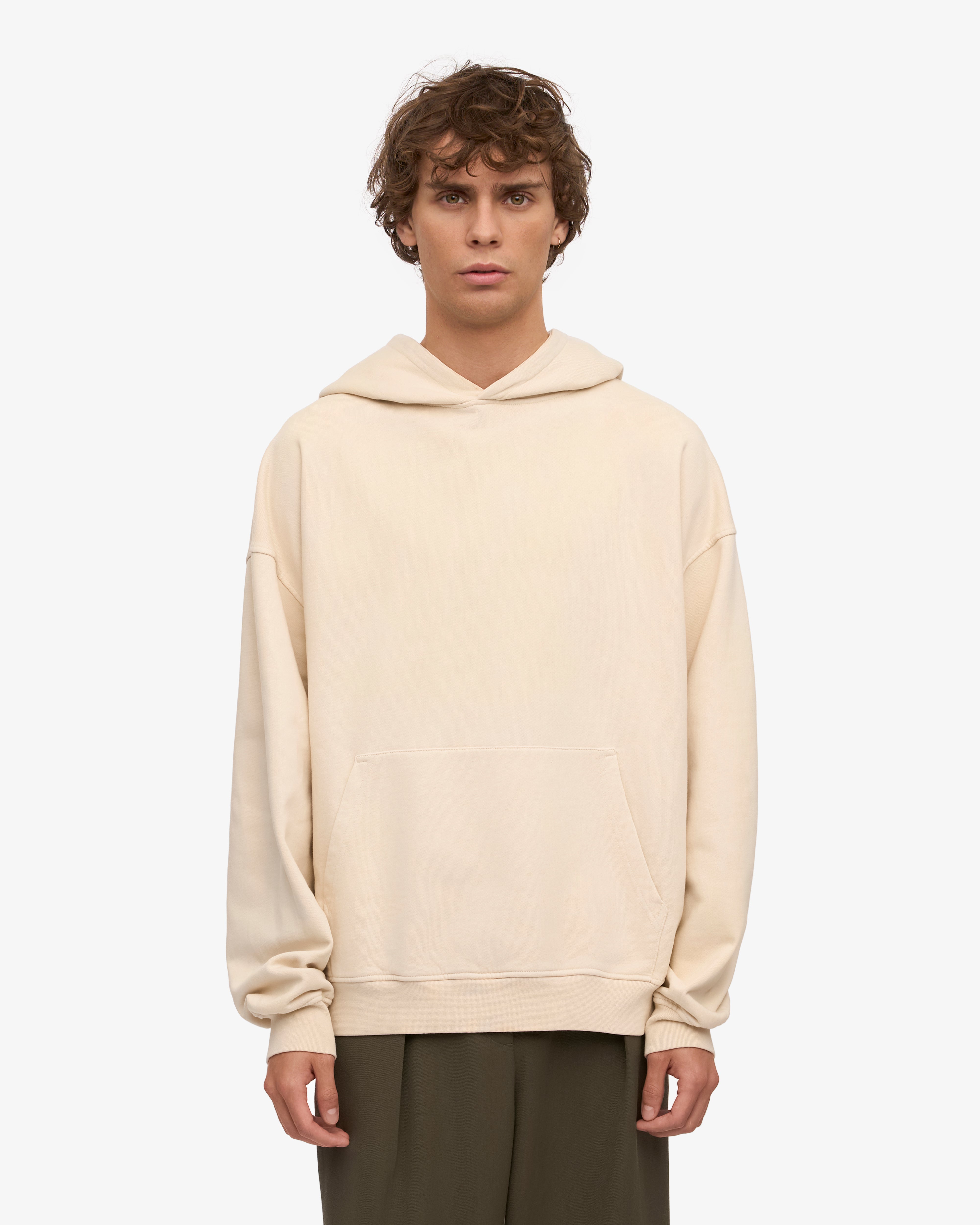 Organic Oversized Hoodie - Ivory White | Soft & Cozy Unisex Pullover for Men & Women | Perfect for Casual Wear, Lounging & Outdoor Activities