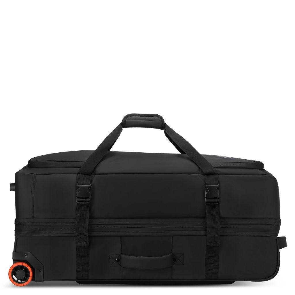 Jeep 82cm 2-Wheel All-Terrain Rolling Duffle Bag - Heavy Duty Travel Duffel with Spinner Wheels for Camping, Gym, Sports & Airplane Luggage - Black