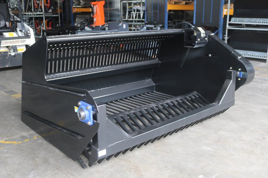 Industrial Skid Steer Tilt N Scoop Bucket - Heavy Duty Material Handler for Salt, Sand & Debris (Model RP1830) | Perfect for Construction, Landscaping & Snow Removal