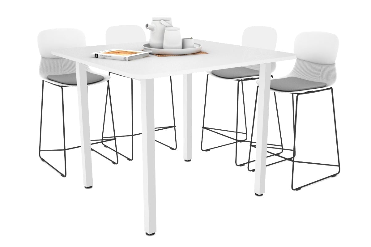 Quadro Square Legs Counter Table with Rounded Corners - 43.3