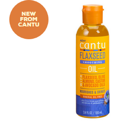 Cantu Flaxseed Smoothing Oil for Natural Hair - Hydrating & Frizz Control - Perfect for Curly, Coily & Wavy Hair Types - Use for Daily Styling & Deep Conditioning Treatments