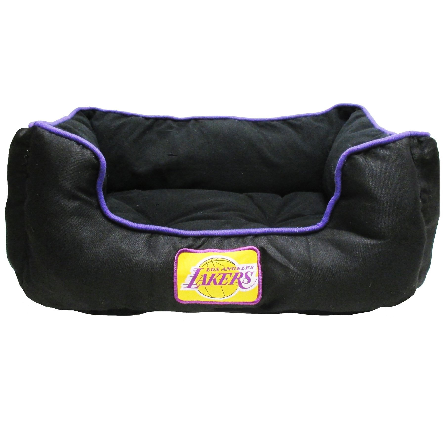 NBA Los Angeles Lakers Dog Cuddle Bed - Soft & Comfortable Pet Bed with Embroidered Team Name & Logo - Perfect for Lakers Fans' Dogs at Home or Game Day