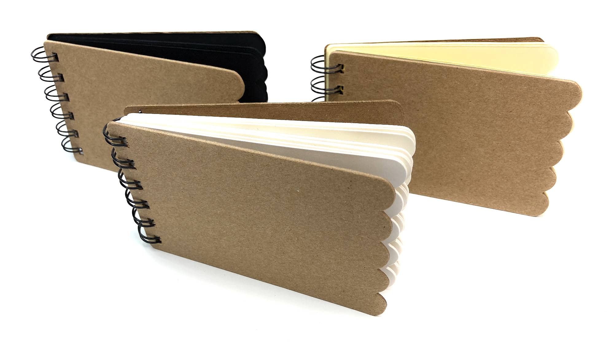 Small Scrapbook Album with Chipboard Covers & Black Cardstock Pages - 3.25