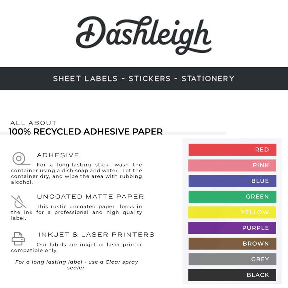 120 Printable Small Bottle Labels for 2 oz & 4 oz Bottles - 4x1.5 Inch Waterproof Sticker Sheets - DIY Essential Oil, Perfume, Cosmetics & Craft Organization Labels - Perfect for Home, Office & Gift Packaging