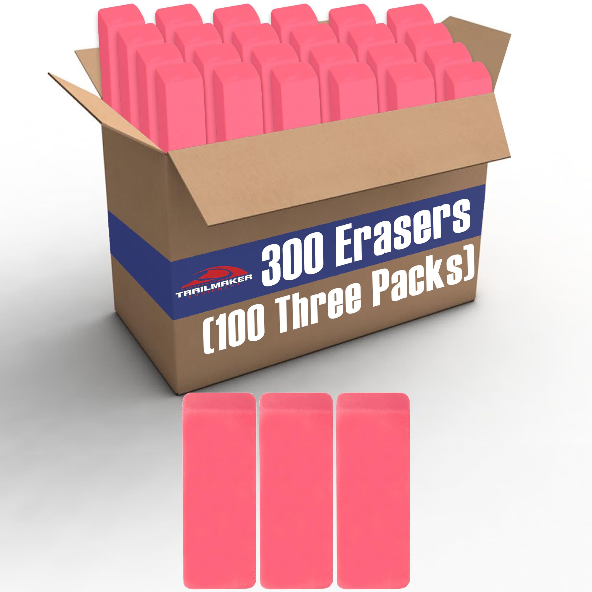 **Bulk Pink Erasers for Kids - Latex-Free, 300-Pack for School & Art**