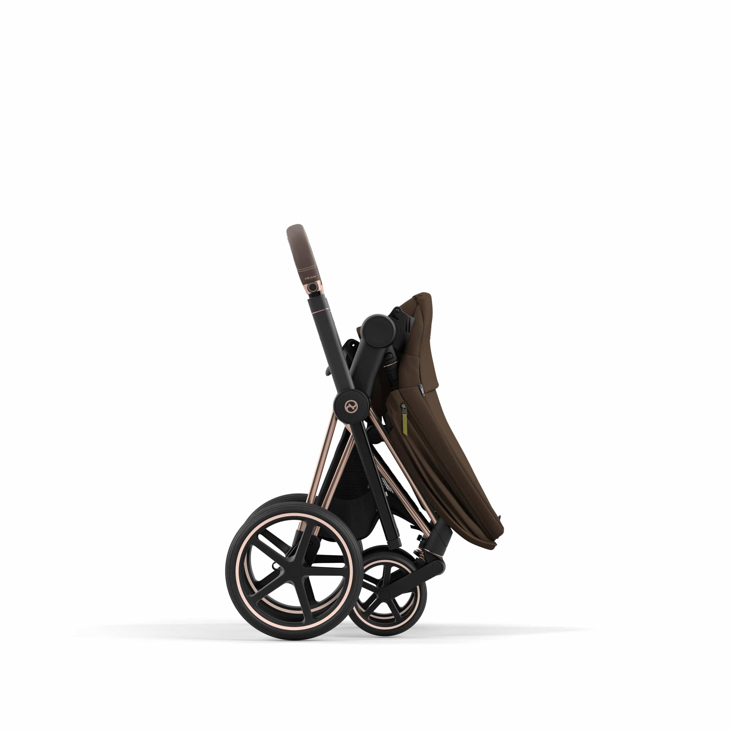 Cybex Priam 4 Complete Luxury Stroller - Rose Gold & Brown | Premium Baby Stroller for Newborns & Toddlers | Perfect for City Walks, Shopping & Travel
