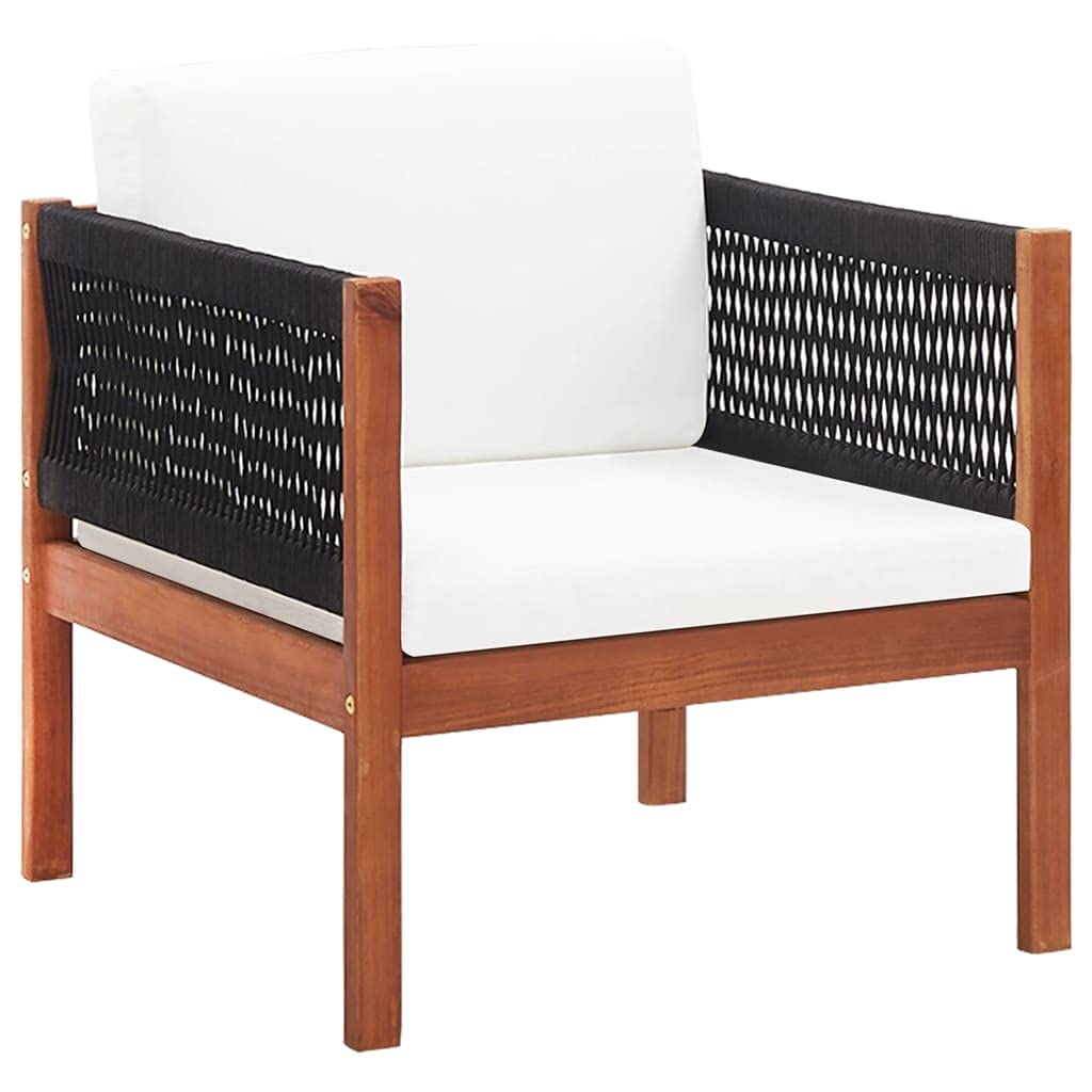 **CHARMMA Solid Acacia Wood Patio Chair with Cushion - 12KG - Outdoor Lounge Furniture for Garden, Deck, or Poolside Relaxation**