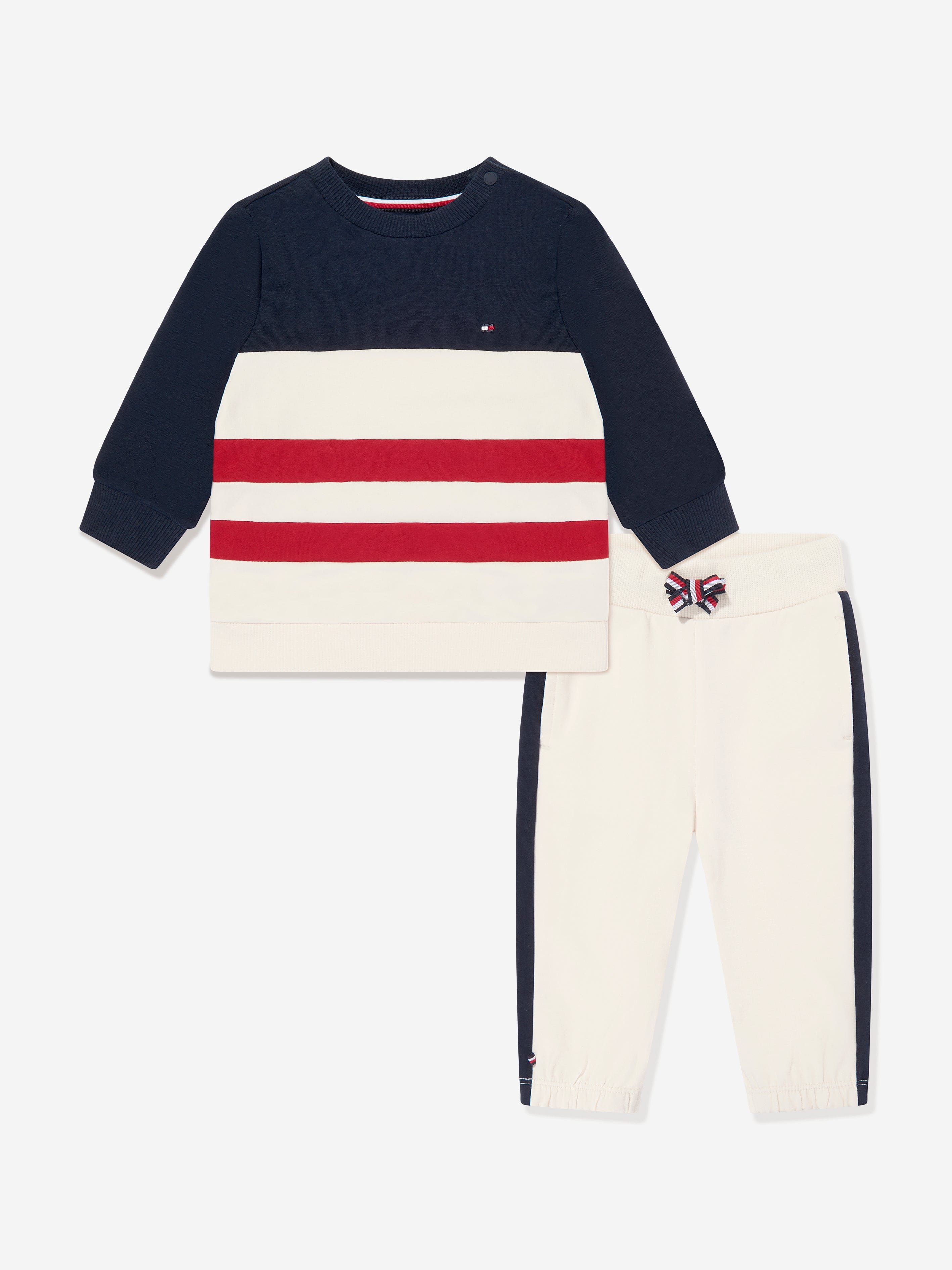 Baby Boys Colorblock Tracksuit - Multicolor Cotton Jogger Set for Toddlers | Playtime, Daycare & Outdoor Activities