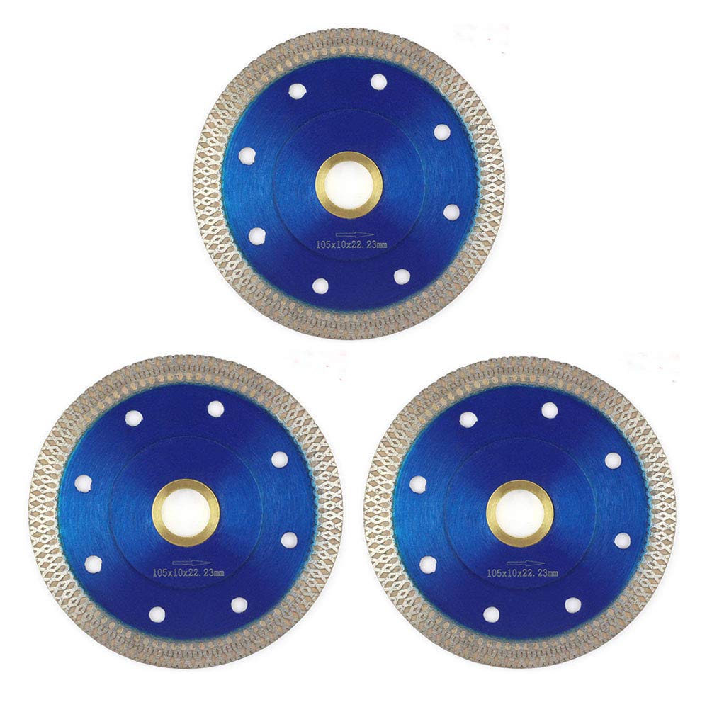 4 Inch Diamond Tile Saw Blade - Ultra Thin Porcelain Ceramic Cutting Disc for Grinder, Dry or Wet Use - Fits 7/8
