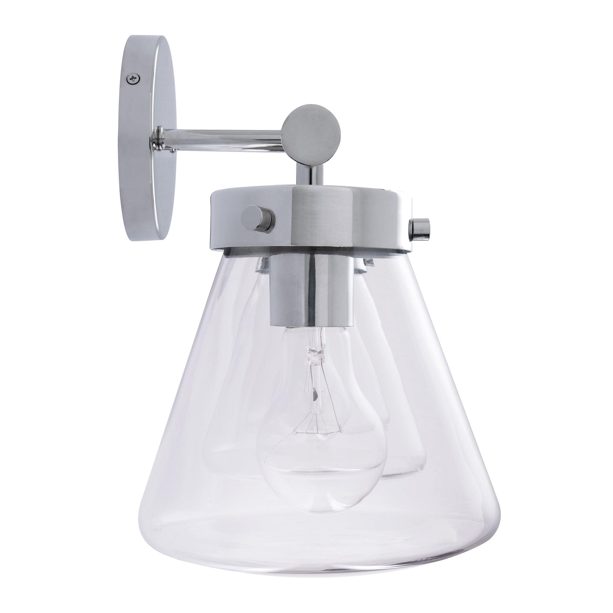 Gleam Modern Farmhouse 2-Light Vanity Light - Bathroom Wall Sconce for Mirror Lighting, Farmhouse Style Fixture with Clear Glass Shades, Perfect for Bedroom, Powder Room or Dressing Area