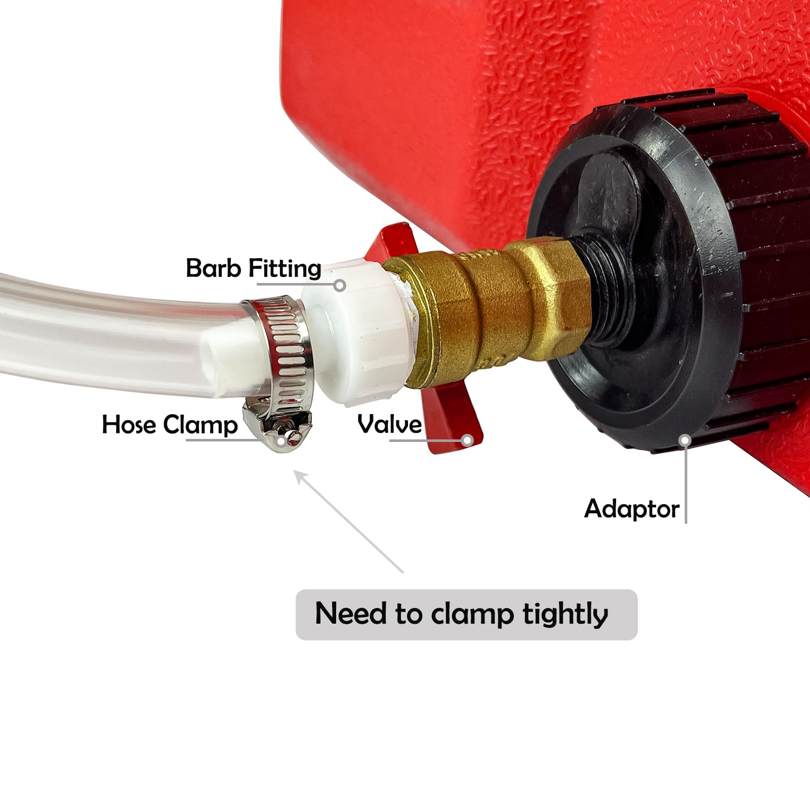 12.5 Gallon Portable Gas Fuel Tank with Wheels & Siphon Pump - Heavy Duty Gasoline & Diesel Storage Container for Boats, Cars, Lawn Mowers, ATVs - Ideal for Outdoor, Marine & Emergency Fuel Transfer (Red)