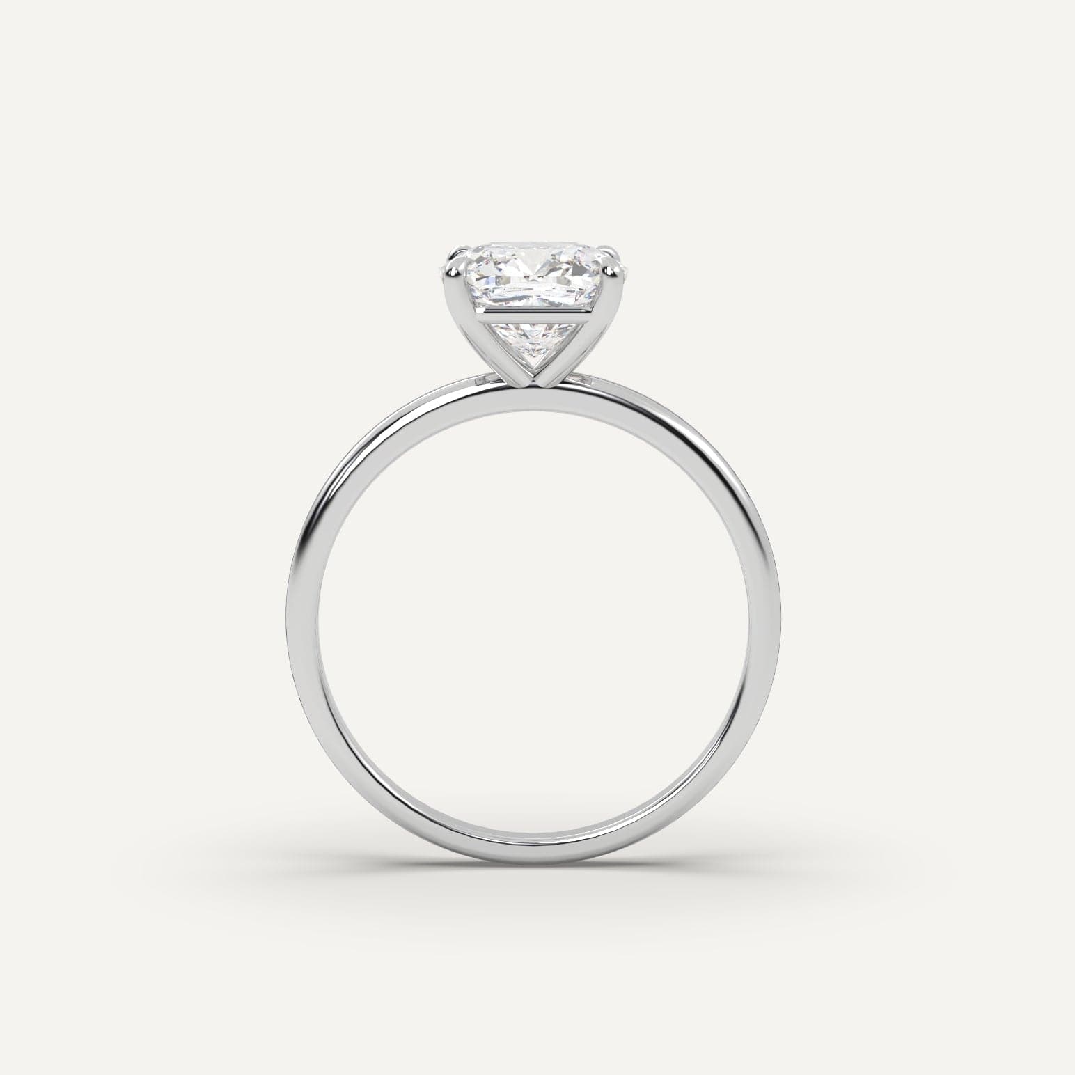 2 Carat Cushion Cut Diamond Engagement Ring - 14K White Gold Solitaire Wedding Band for Women - Perfect for Proposals, Anniversaries & Special Occasions