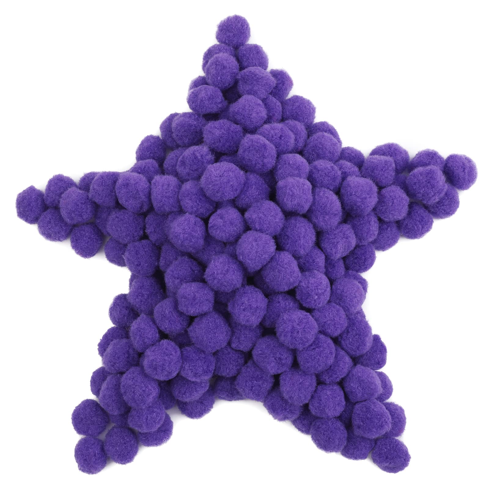 150Pcs 1 Inch Pom Poms Balls for Crafts - Bulk Soft Fluffy Puff Balls in Reusable Zipper Bag - Perfect for Kids Art Projects, DIY Home Decor, Party & Classroom Decorations (Purple)