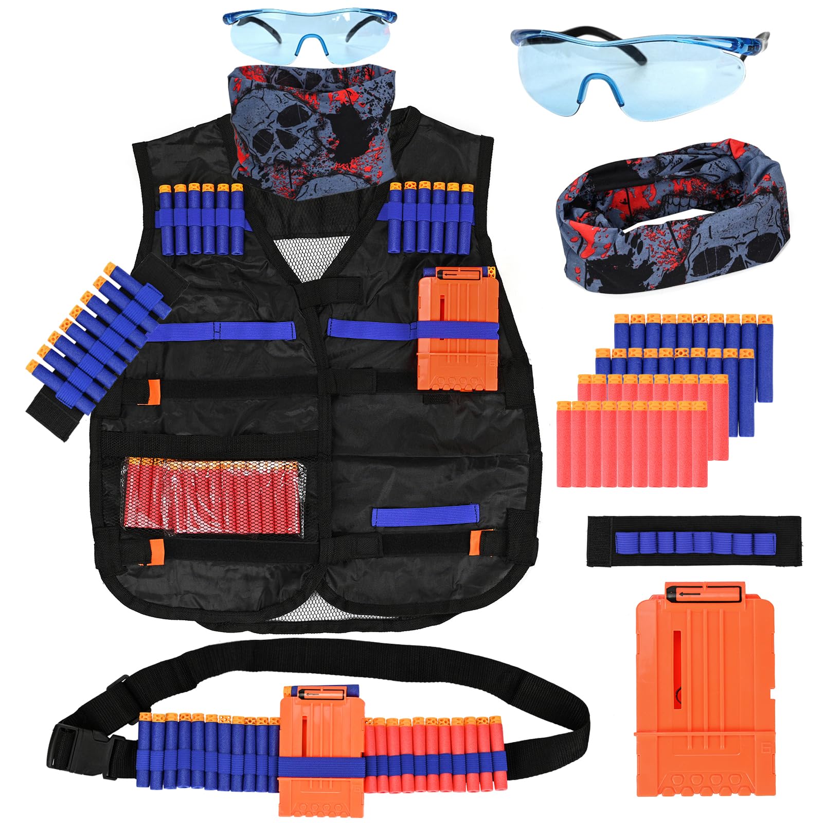 NERF Tactical Vest Kit for Kids with Accessories - Perfect for Outdoor Play & Birthday Gifts