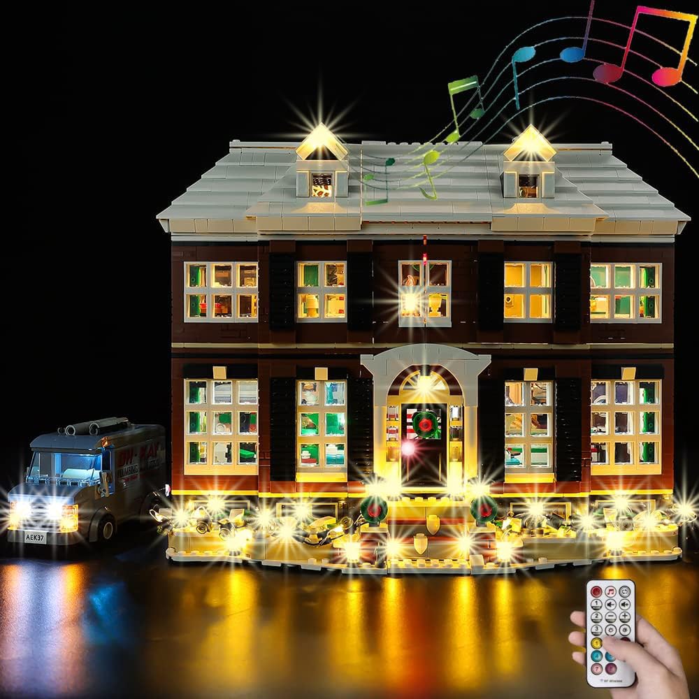 Kyglaring LED Lighting Kit for LEGO 21330 Home Alone Building Set - Compatible with RC Sound Version | DIY Light Up Display for LEGO Models & Holiday Decorations