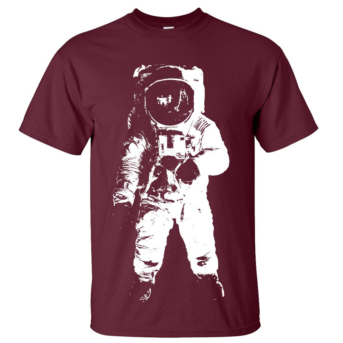 Space Astronaut Man on The Moon T-Shirt - Multi-Color Graphic Tee for Men | NASA-Inspired Casual Wear for Space Enthusiasts & Sci-Fi Fans