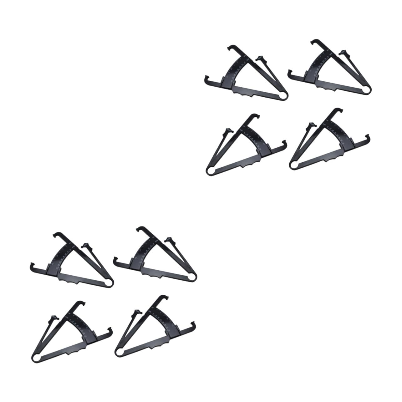 8 Pcs Body Fat Caliper Set - Accurate Pinch Test Body Fat Calculator for Fitness, Weight Loss & Health Tracking - Essential Tool for Personal Trainers, Athletes & Home Gym Use