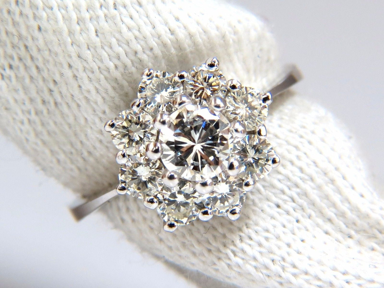 1.40ct Natural Diamond Cluster Ring in 14K Gold - Elegant Statement Jewelry for Weddings, Anniversaries & Special Occasions
