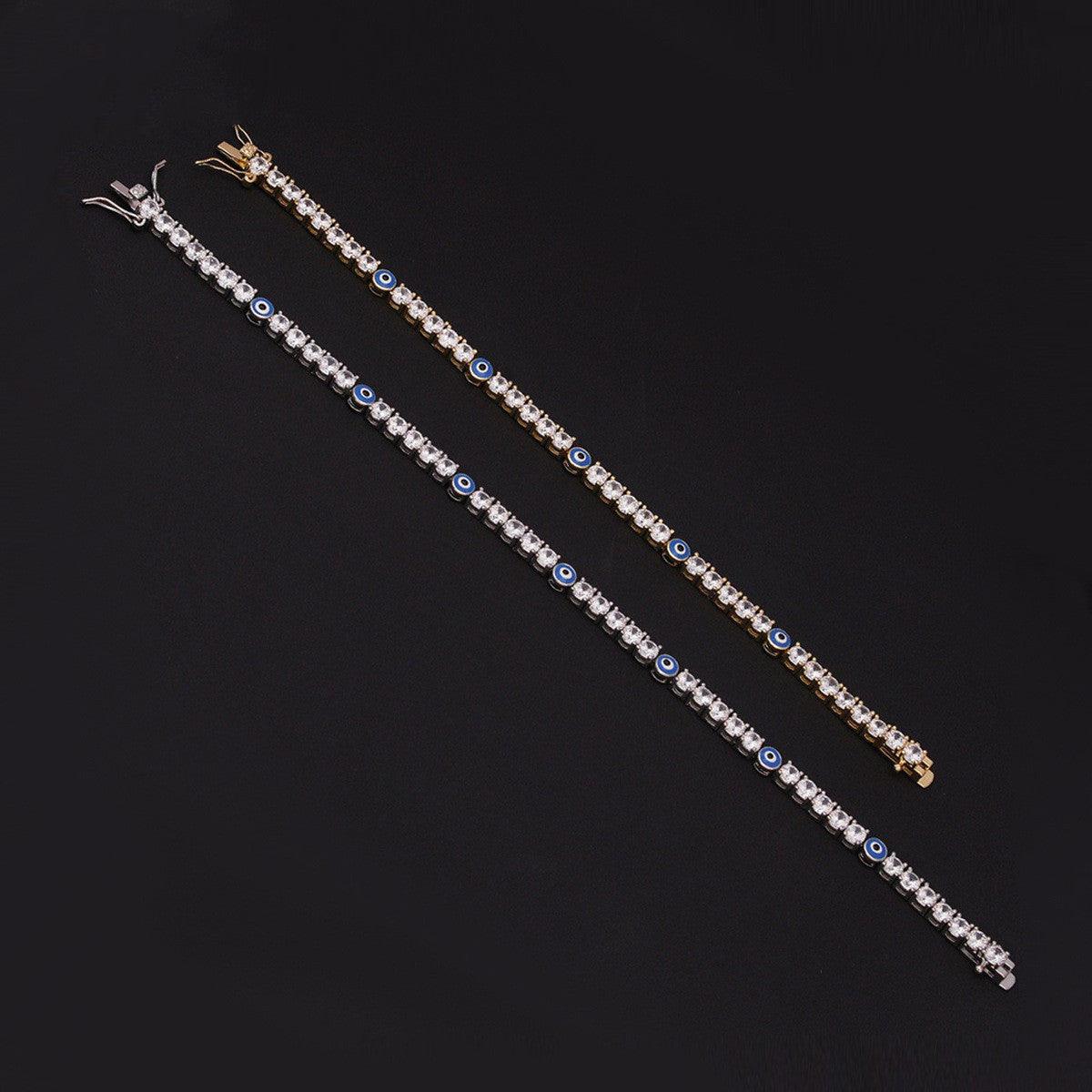 European & American Style Hip Hop Jewelry - Tennis Chain Bracelet for Men & Women - Perfect for Streetwear, Parties & Gifts