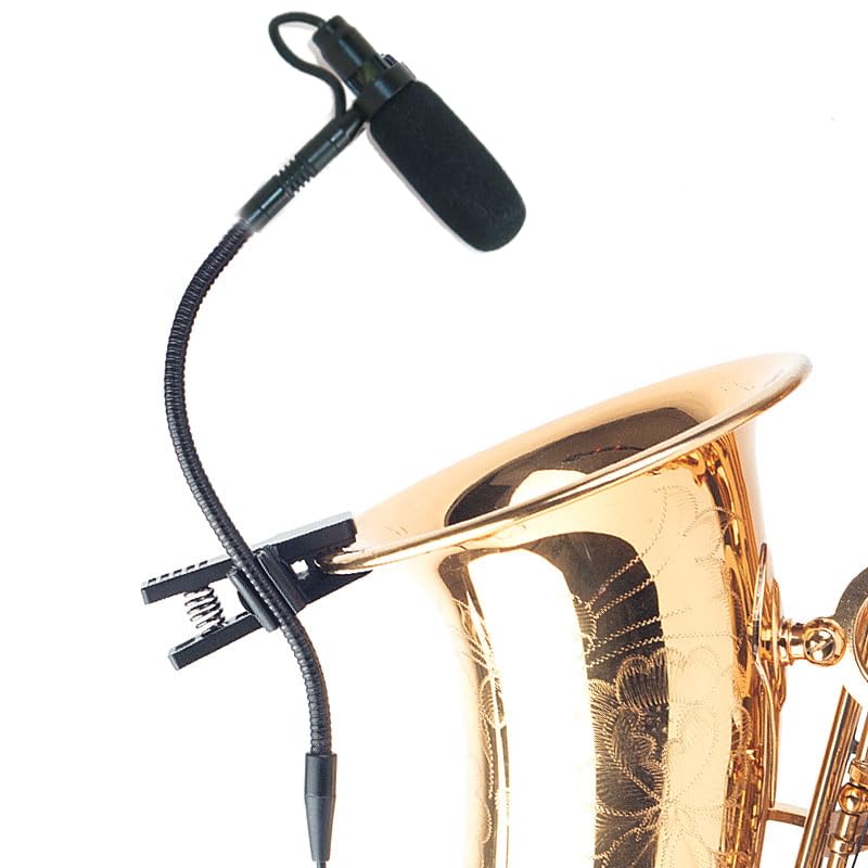 Professional Condenser Gooseneck Microphone for Saxophone - IM80-SH4-SA with 48V Phantom Power, Compatible with Shure Wireless Systems, Includes Secure Saxophone Clamp - Perfect for Live Performances, Studio Recording & Stage Shows