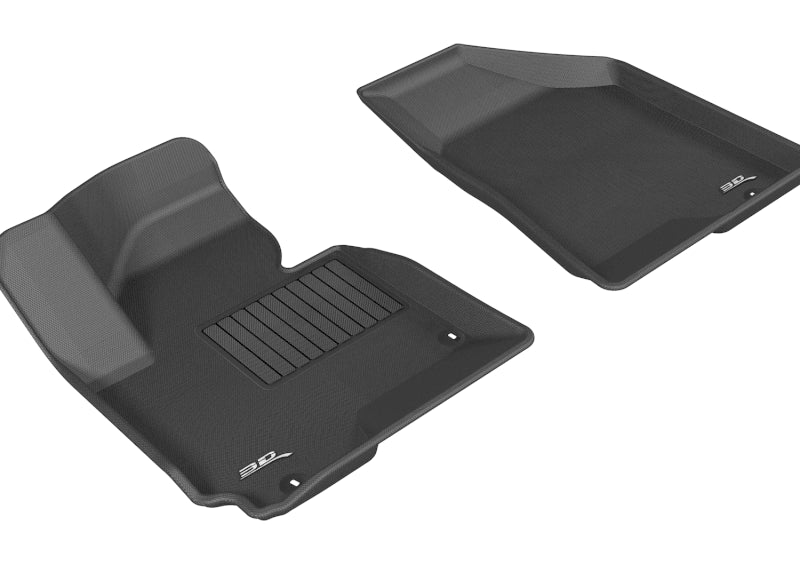 3D MAXpider Kagu Custom Fit Floor Mats for 2014-2016 Kia Sportage & Hyundai Tucson - 1st Row All-Weather Protection - Perfect for Winter, Rainy Days & Off-Road Adventures (Black)