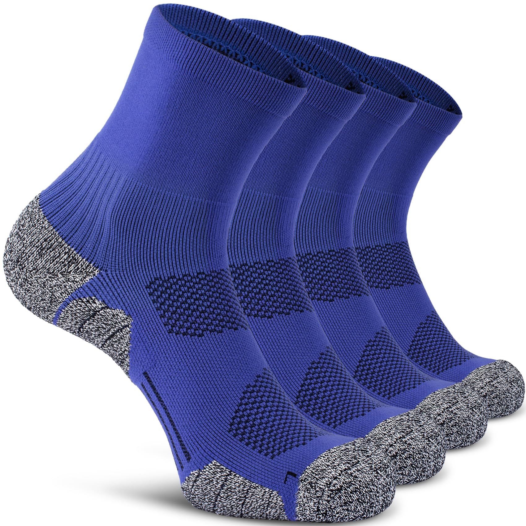 CWVLC Compression Athletic Quarter Socks for Men & Women - Breathable Cushioned Support Socks for Running, Basketball & Workout - Enhanced Performance & Comfort