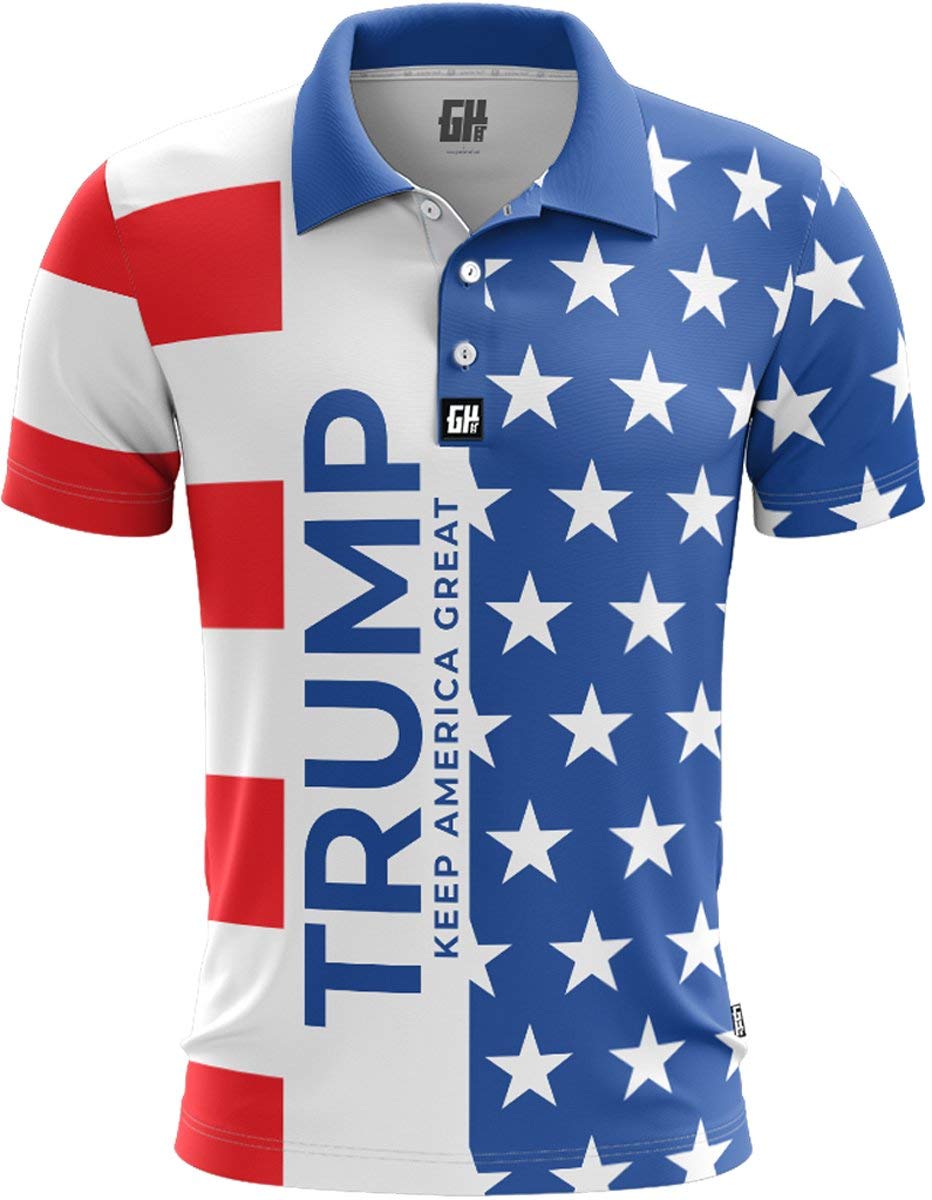 Keep America Great Golf Polo Shirt - Premium Performance & Comfort for Men - Perfect for Golf, Casual Wear & Patriotic Events
