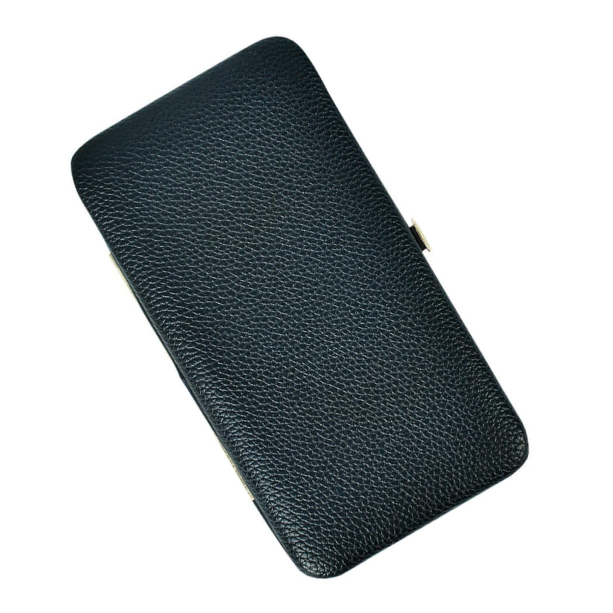 1pc Black Leather Makeup Tweezers Storage Box Organizer for Eyebrow, Nail, and Eyelash Tweezers - Perfect for Salon, Travel, and Home Makeup Organization