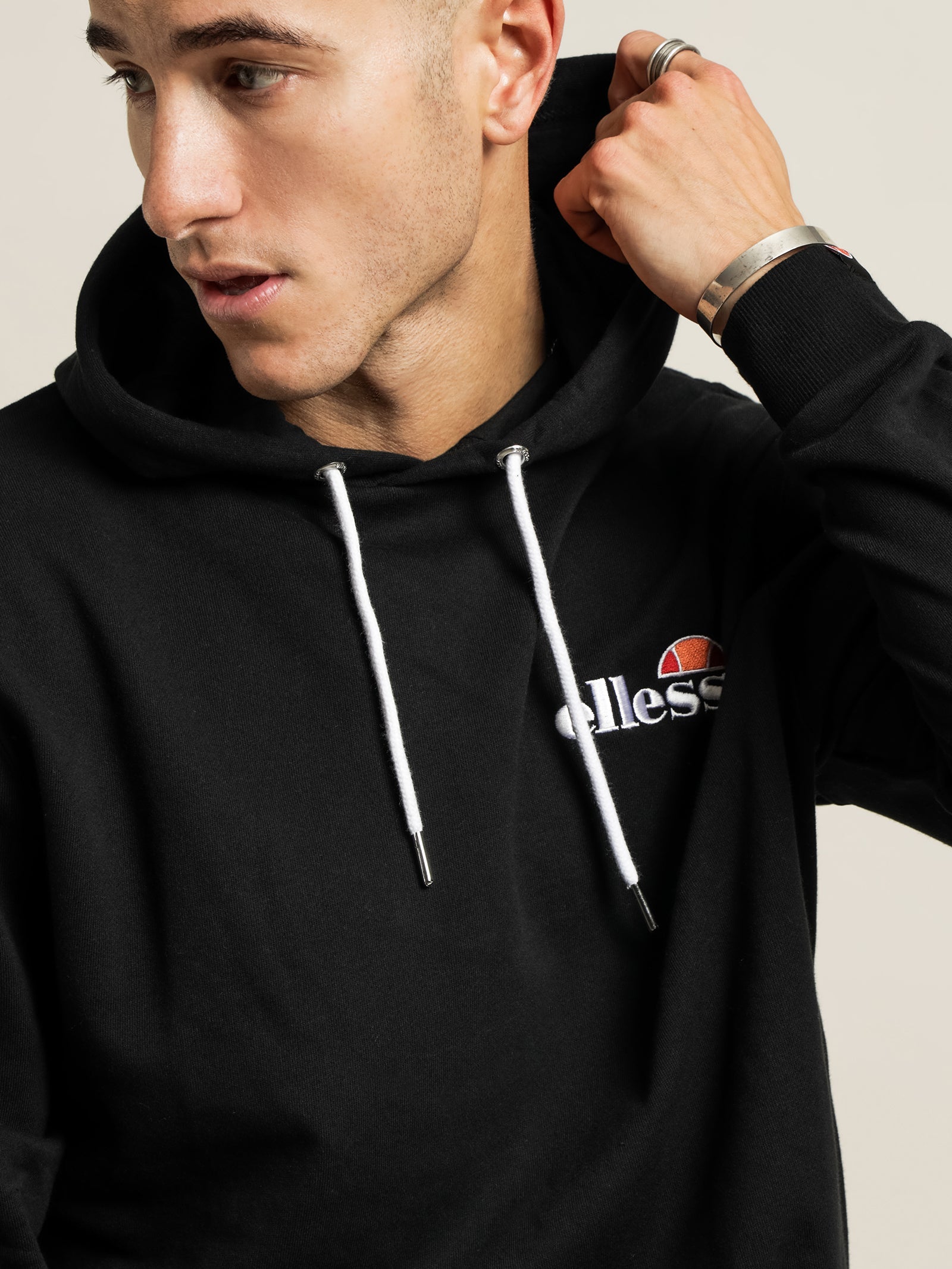 Ellesse Men's Primero Black Hoodie - Stylish & Comfortable Pullover for Casual Wear, Gym & Outdoor Activities