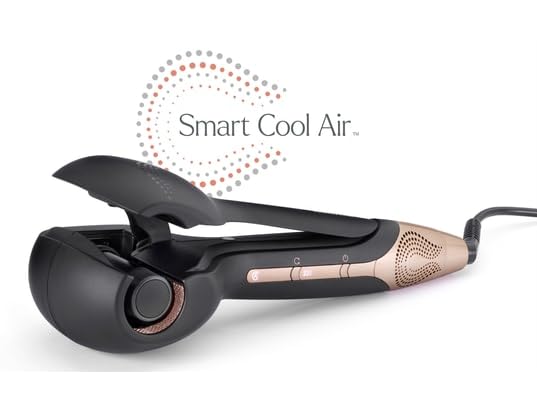 BaByliss C1900E Automatic Curling Iron with Cool Air Smart System, 180-230°C Temperature Range, Black – Perfect for Salon-Quality Waves at Home