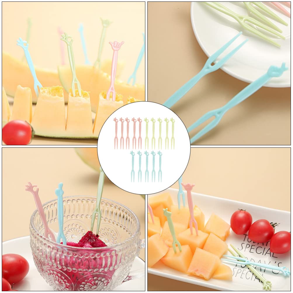 Hemoton 150-Piece Appetizer Forks Set - Disposable PP Plastic Fruit Picks, Cupcake Toppers & Buffet Decorations | Perfect for Parties, Weddings, Desserts & Fruit Platters