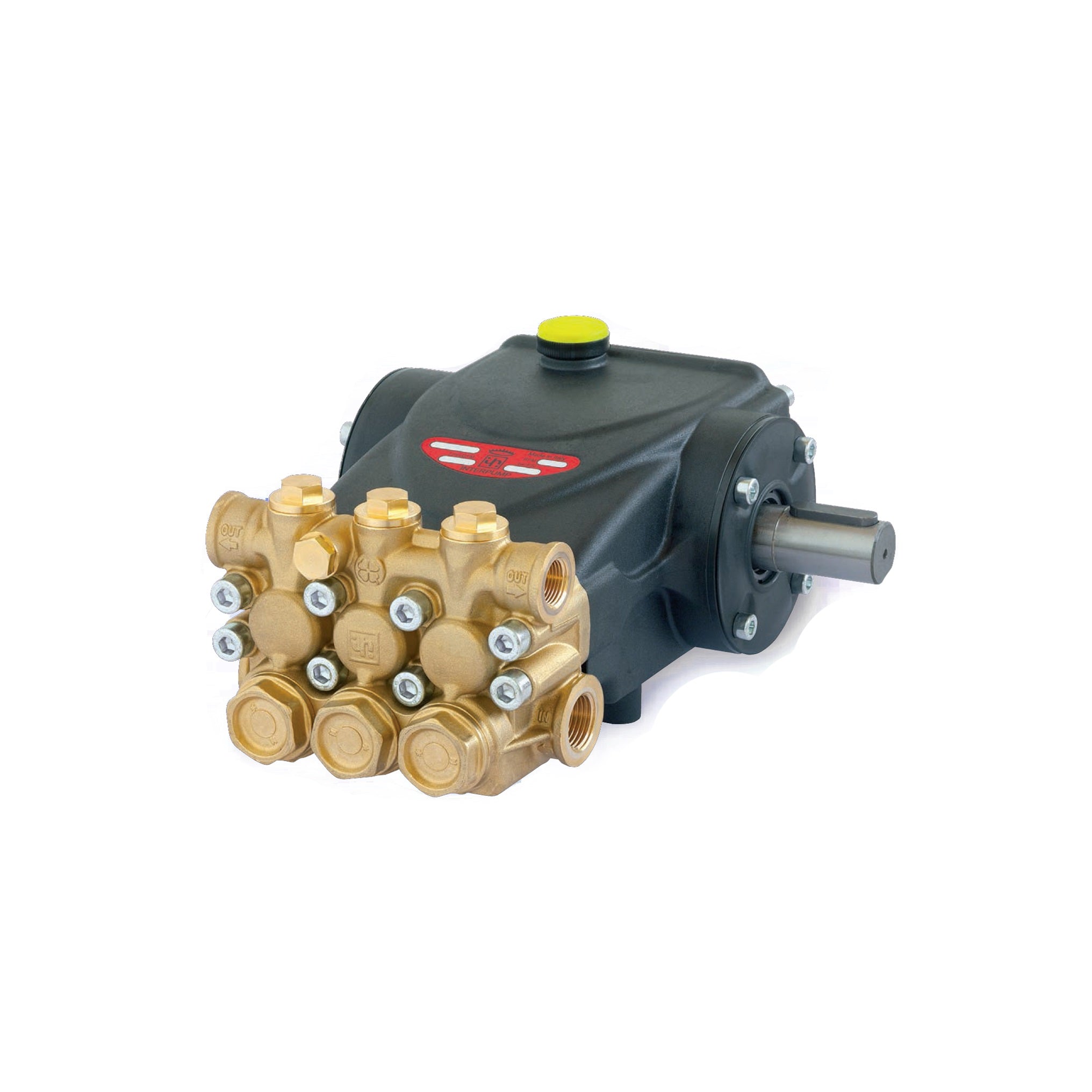 Interpump 59 Evolution Series E3B2515 High Pressure Washer Pump - 3625 PSI, 3.9 GPM, Solid Shaft - Ideal for Commercial Cleaning, Car Washing, and Industrial Applications