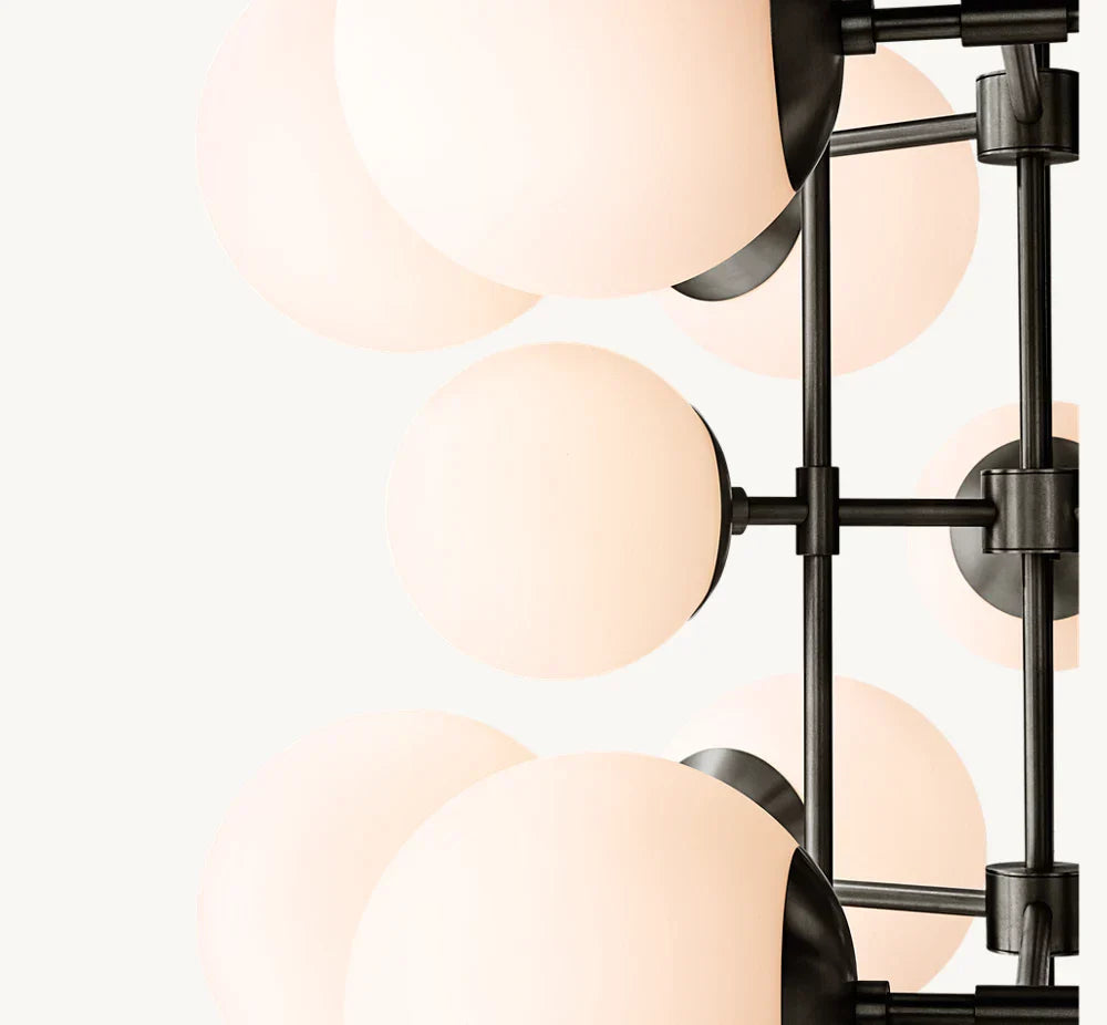 Elegant Cirque Tall Chandelier - Modern Crystal Ceiling Light Fixture for Dining Room, Living Room & Bedroom | Perfect for Home Decor & Wedding Venues
