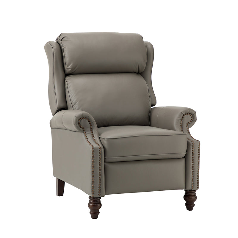 Lucina Genuine Leather Manual Recliner Chair - Handcrafted Premium Leather Living Room Furniture for Relaxation & Comfort - Perfect for Home Theater, Reading Nook, and Office Lounge