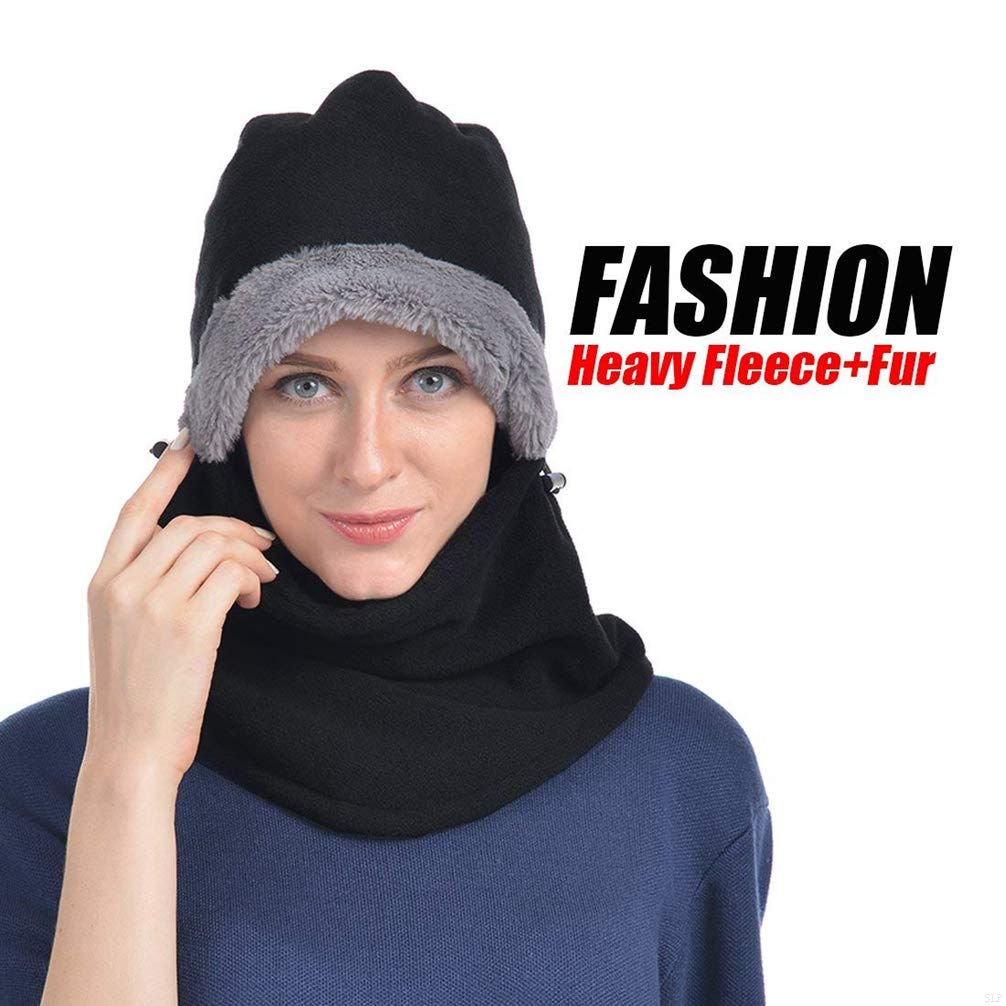 TITECOUGO Fleece Balaclava Hood - Winter Thermal Ear Warmer Hat for Men & Women - Perfect for Skiing, Snowboarding, and Cold Weather Outdoor Activities