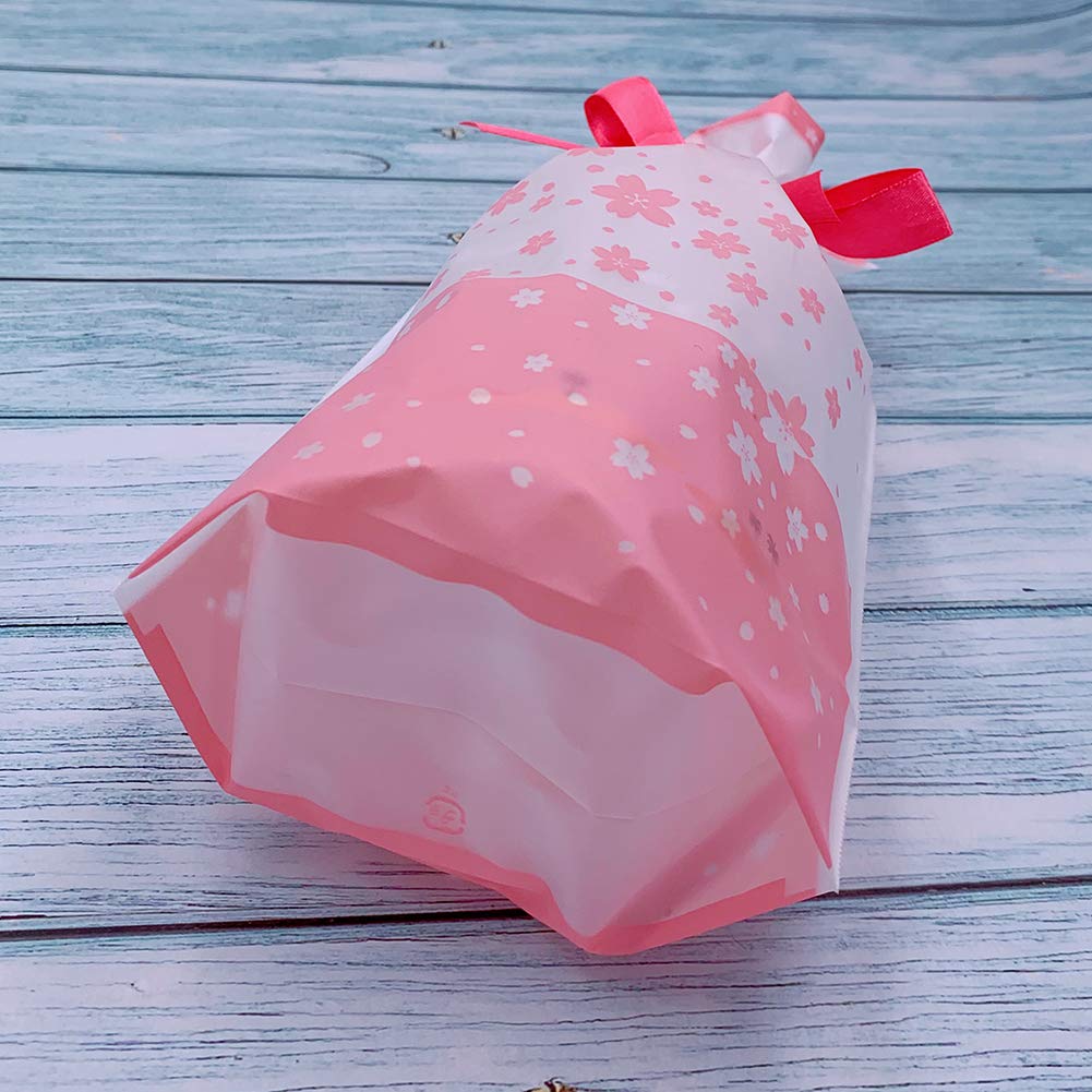VIFOME 24pcs Pink Sakura Treat Bags - Drawstring Party Favor Bags for Candy, Gifts & Goodies | Perfect for Birthday Parties, Baby Showers & Wedding Favors