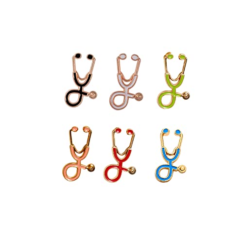 Stethoscope pin gold 6pack