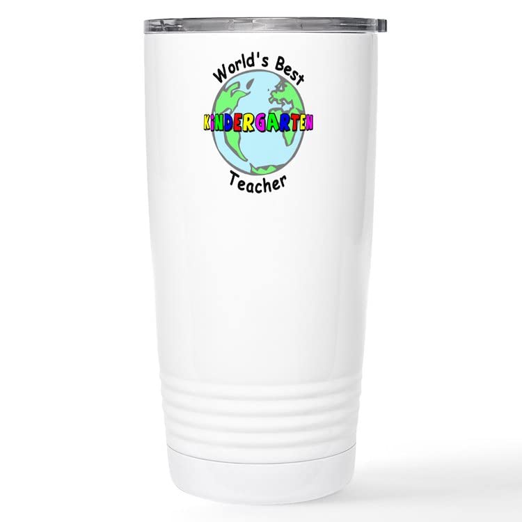 Best Kindergarten Teacher Gift - 20oz Insulated Stainless Steel Travel Mug with Lid, Coffee Tumbler for Hot & Cold Drinks - Perfect for Teachers Appreciation, Back to School, Classroom Use & Daily Commute