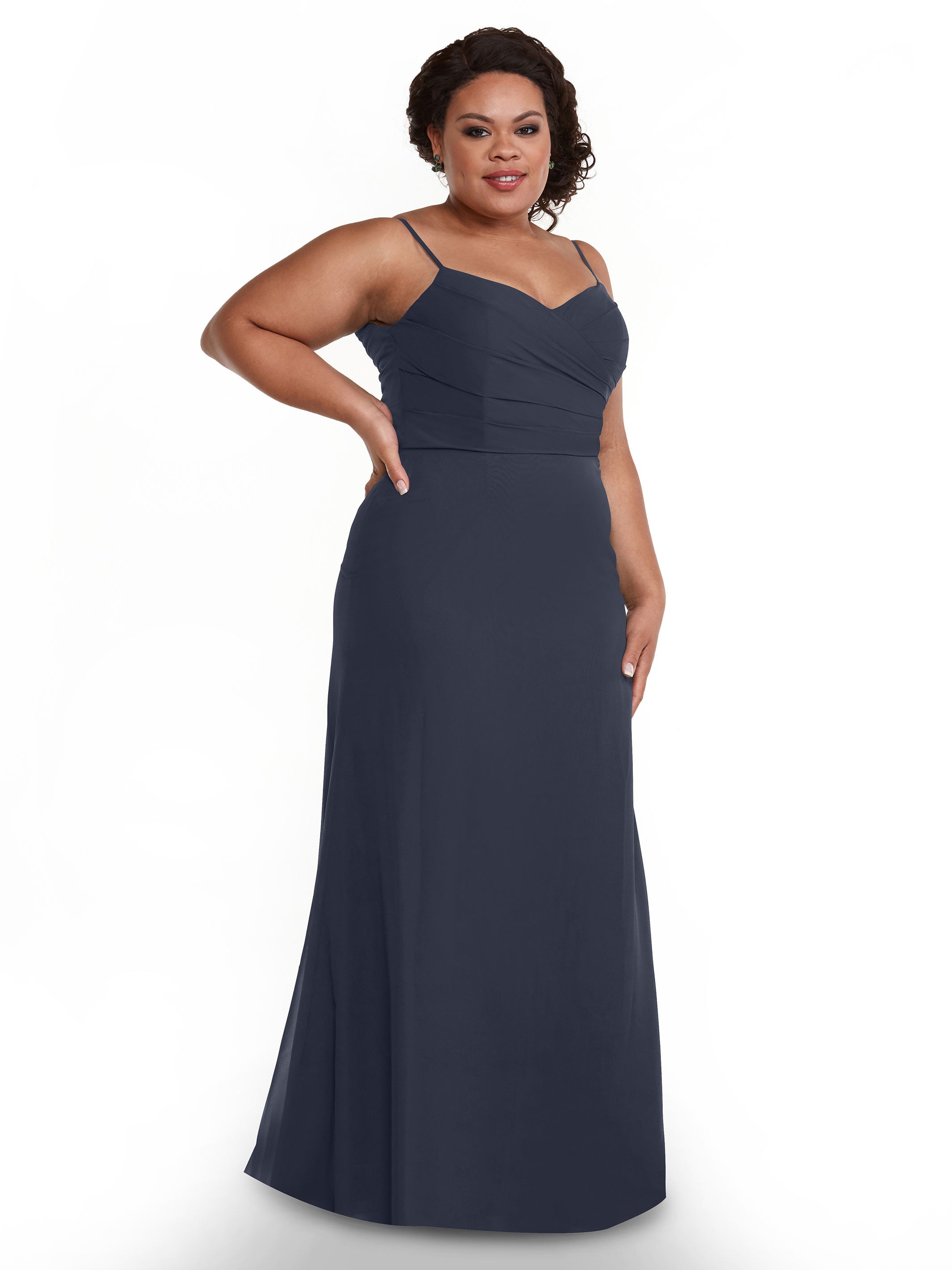 Elegant 80169 Chiffon Sheath Bridesmaid Dress with Pleated Bodice - Perfect for Weddings, Formal Events & Special Occasions