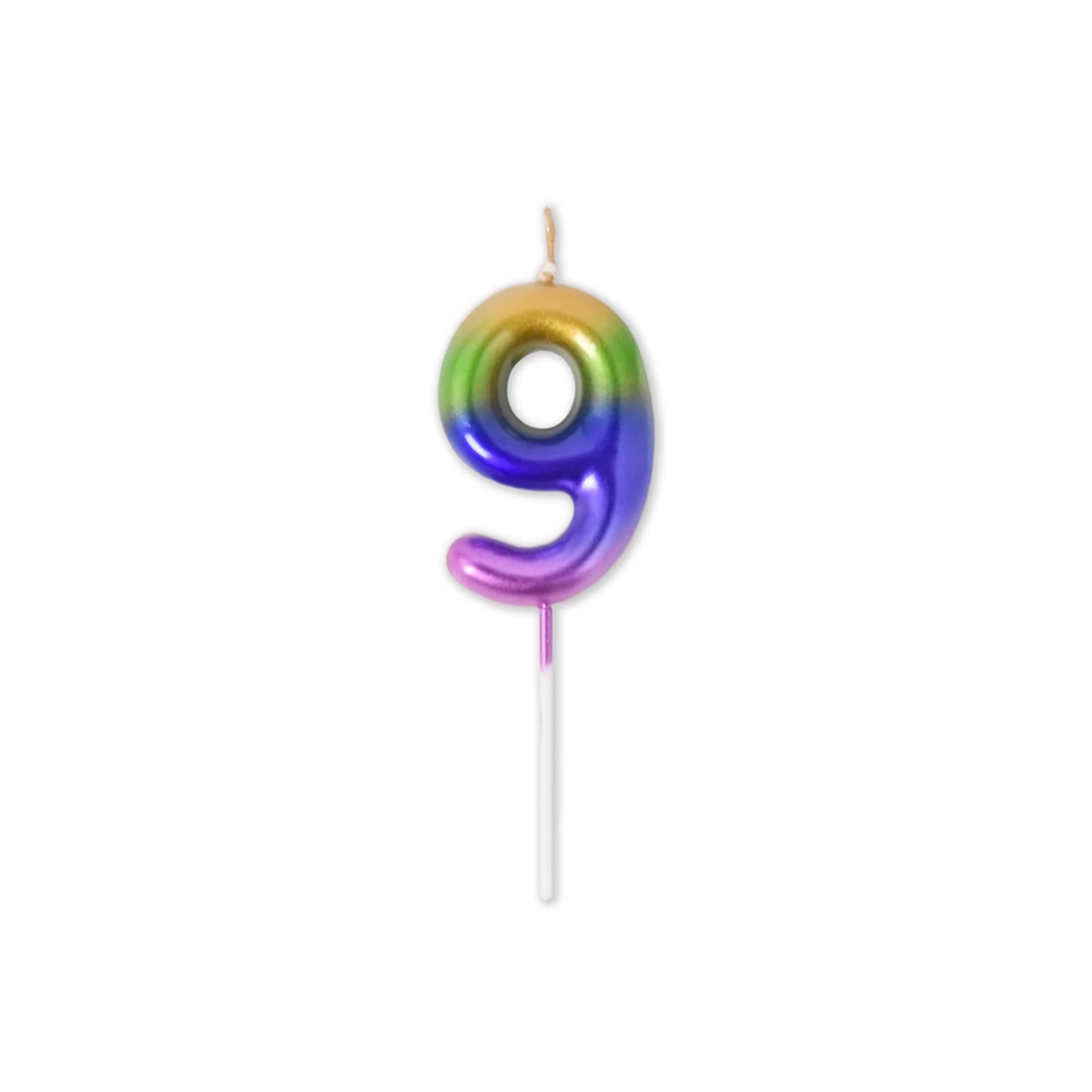 Rainbow Birthday Candles - Gradient Number Cake Toppers for Kids & Adults Parties - Celebration Decor