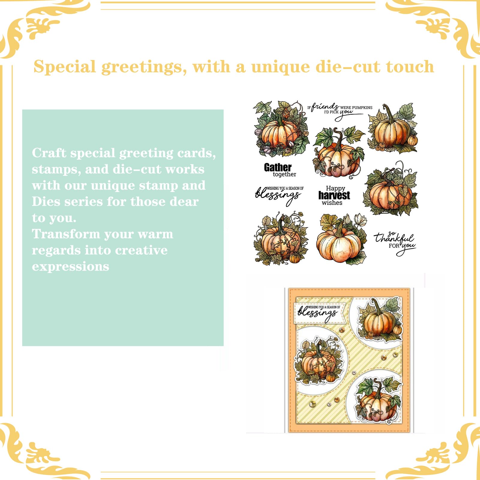 2024-2025 Newest Metal & Silicone Stamps and Dies Set for DIY Greeting Cards - Birthday, Halloween, Christmas, Thanksgiving & Festival Crafts - Perfect for Scrapbooking, Card Making and Paper Crafting Projects
