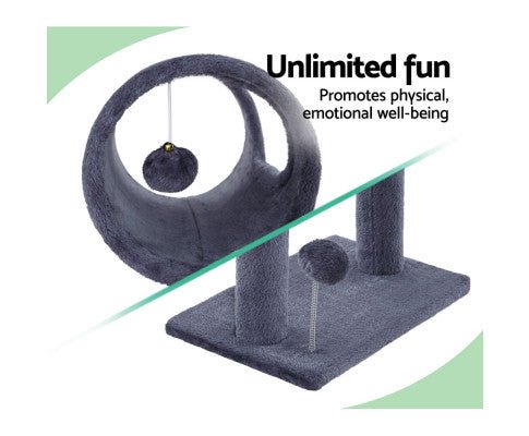 Premium 53cm Cat Tree Tunnel & Scratcher - Durable Pet Climbing Toy for Indoor Cats | Perfect for Play, Exercise & Nail Care in Small Spaces