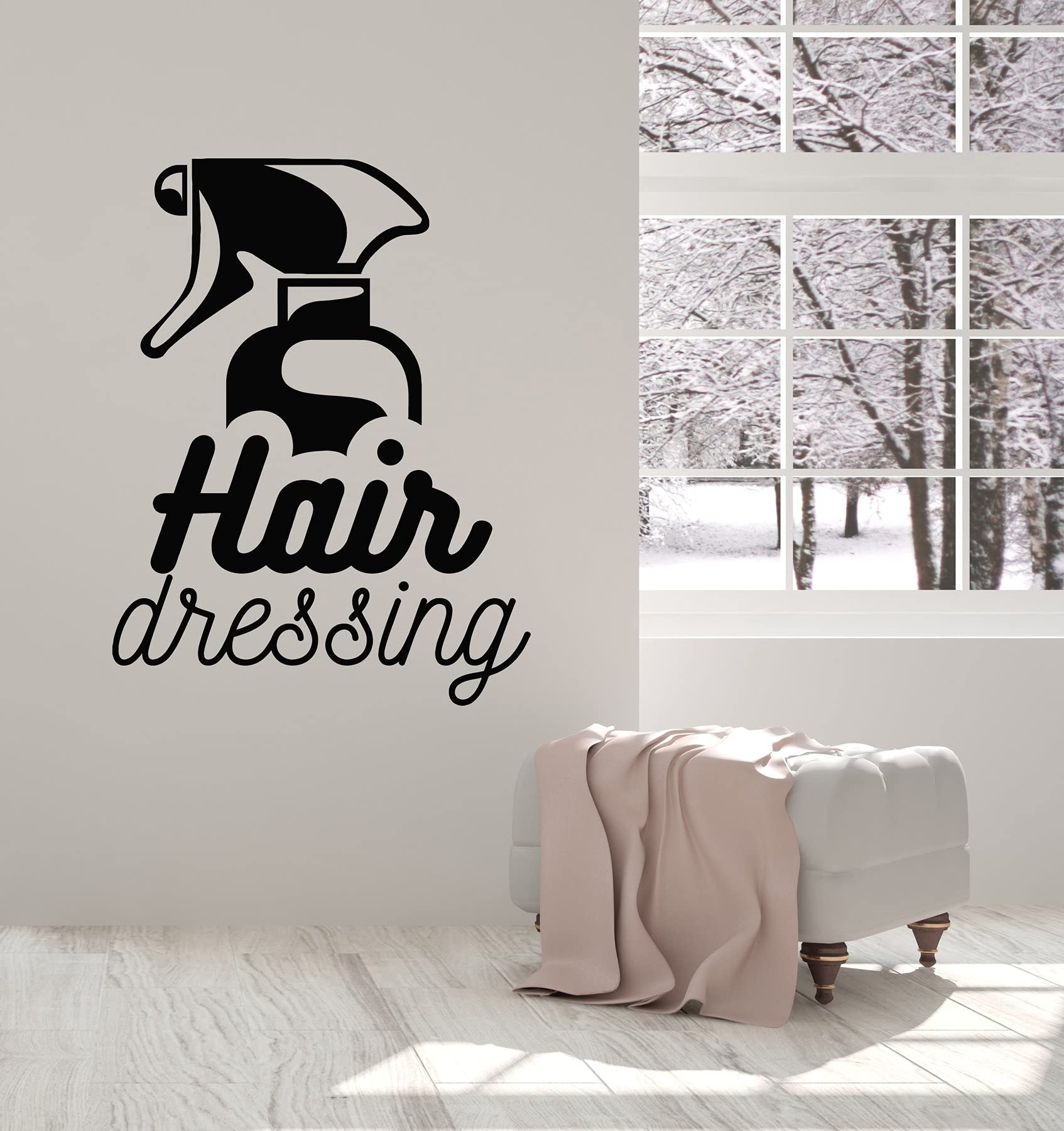 VVWV Beauty Salon Wall Decal - Hair Dressing, Barbershop, Spa & Nail Art Decor (30x45cm) - Perfect for Salon, Parlor & Makeup Studio Wall Art