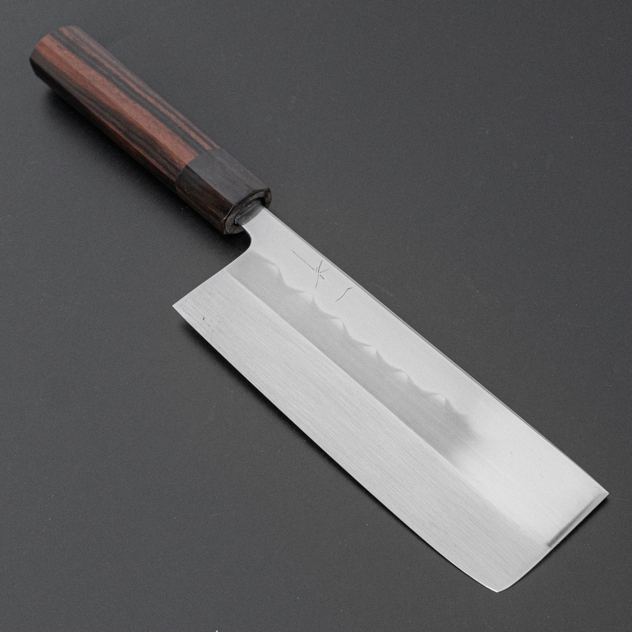 Hitohira Togashi White #1 Notaremon Mizu Honyaki Nakiri Knife with Taihei Makassar Ebony Handle (#106/Saya) - Premium Japanese Kitchen Knife for Sushi, Vegetables & Precision Cutting